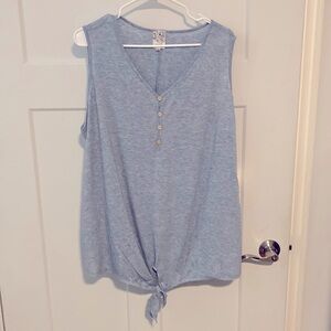 NWT SZ 2X Tie front tank top
